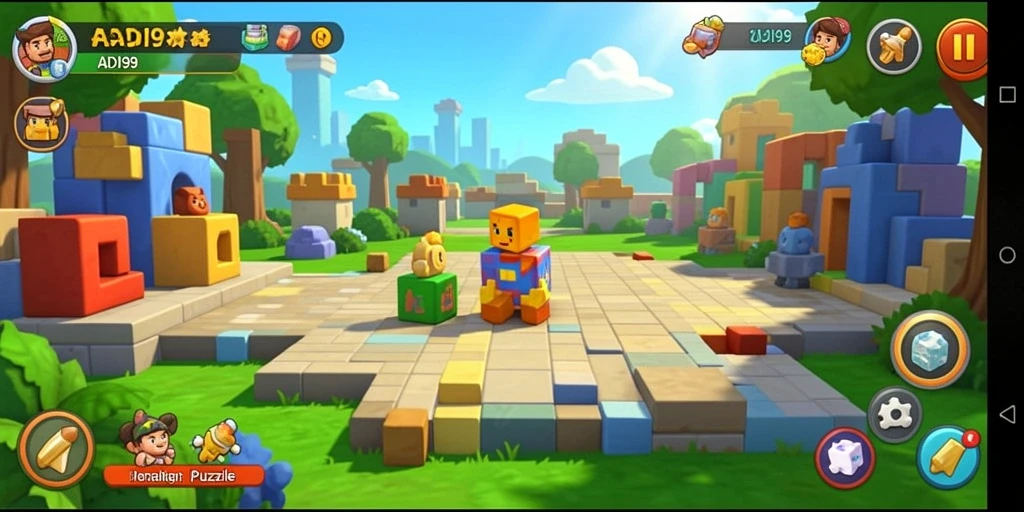 Tampilan menarik dari gameplay puzzle ADI99 yang seru.