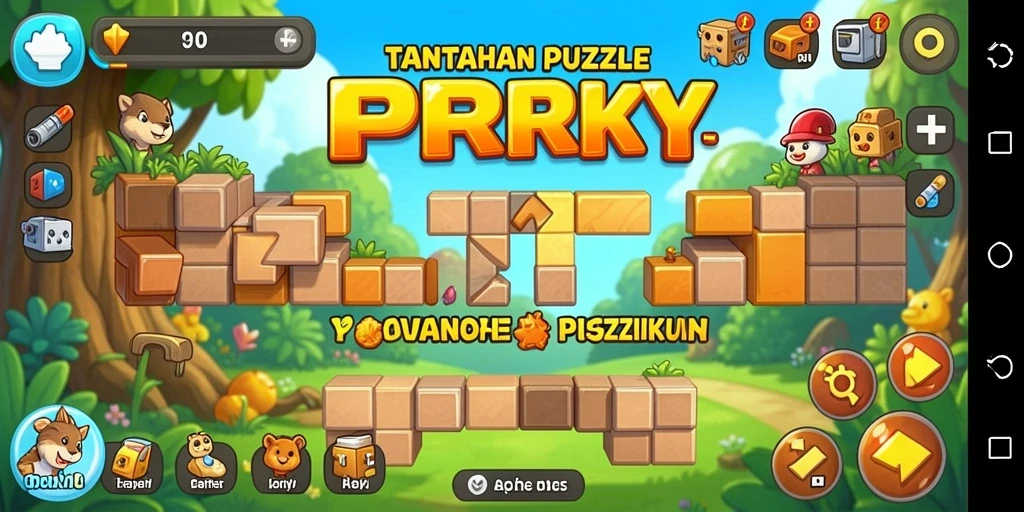 Screenshot gameplay PPRRYY, menunjukkan tantangan puzzle seru.