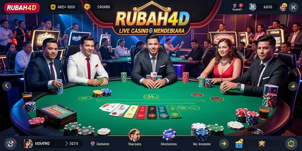Tangkapan layar gameplay mendebarkan dari RUBAH4D Live Casino.